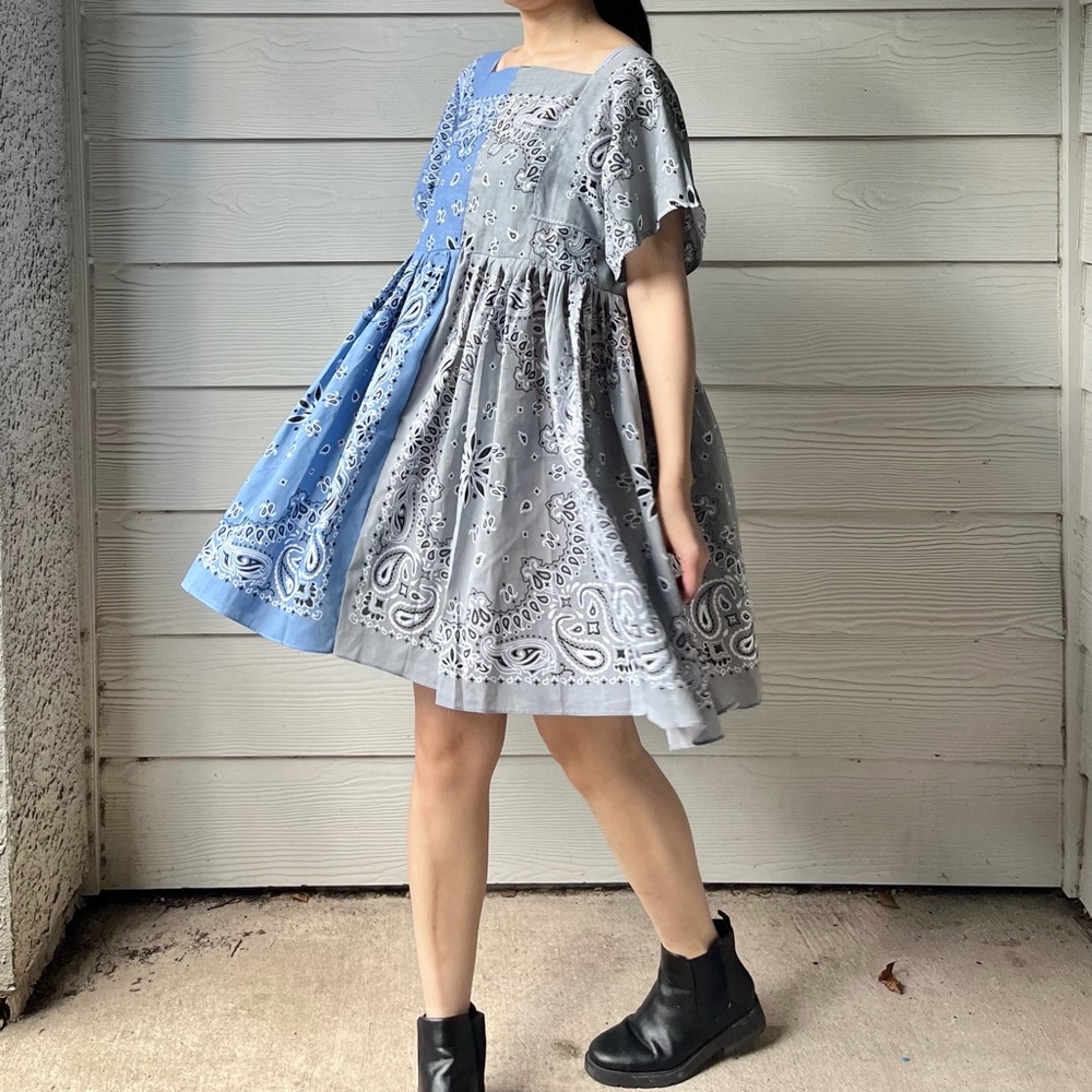 Handmade Bandana Dress/Half&Half - Picture 16 of 16